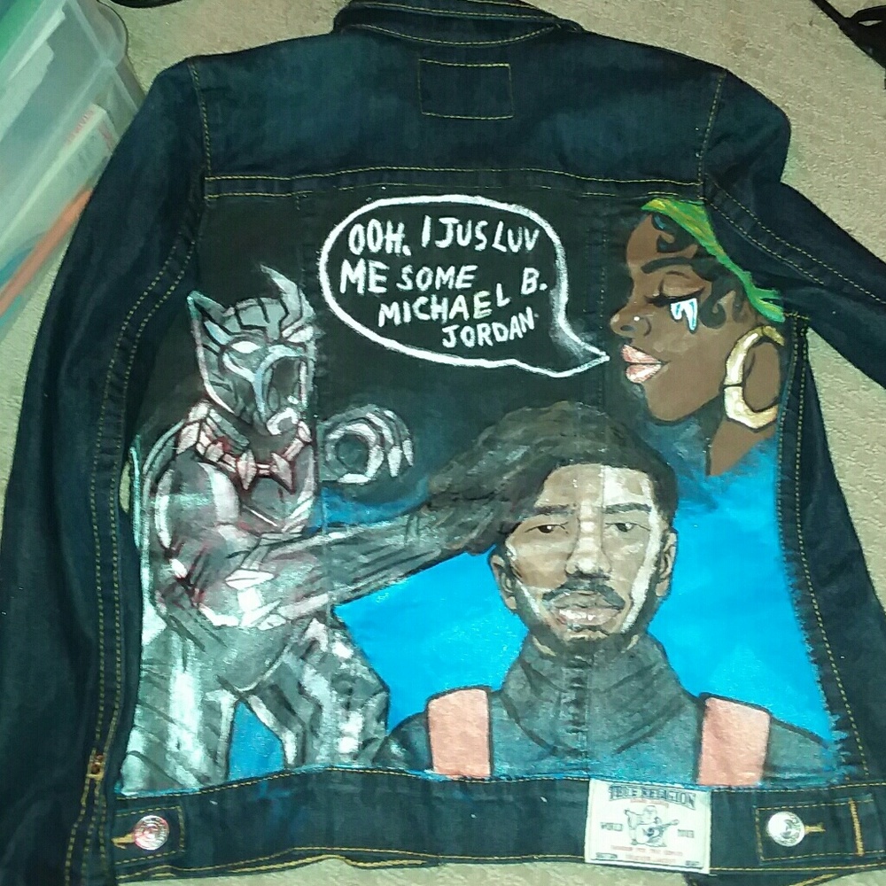 "girls love michael b" true religion denim jacket